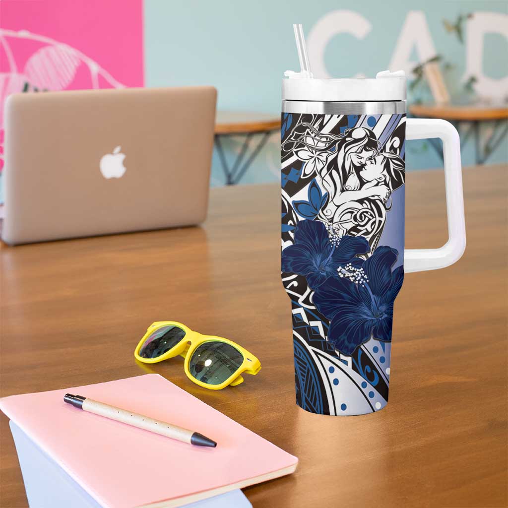 Polynesian Valentine Floral Blue Custom Stanley Cup 40 oz 30 oz Tumbler With HandleTVC2301376 - Image 5