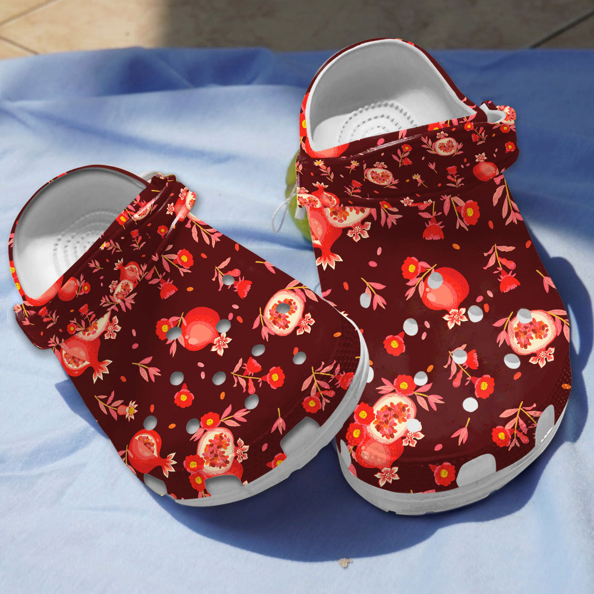 Pomegranate Fruit Crocs Crocband Clogs Shoes Comfortable For Men Women and Kids