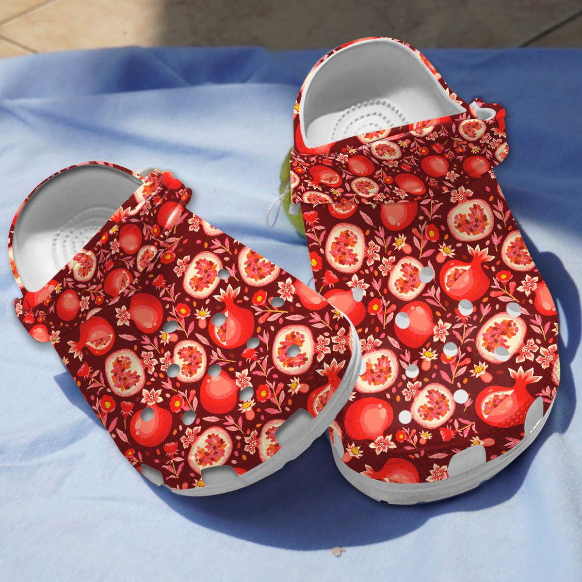 Pomegranate Fruit Crocs Crocband Clogs Shoes Comfortable For Men Women and Kids