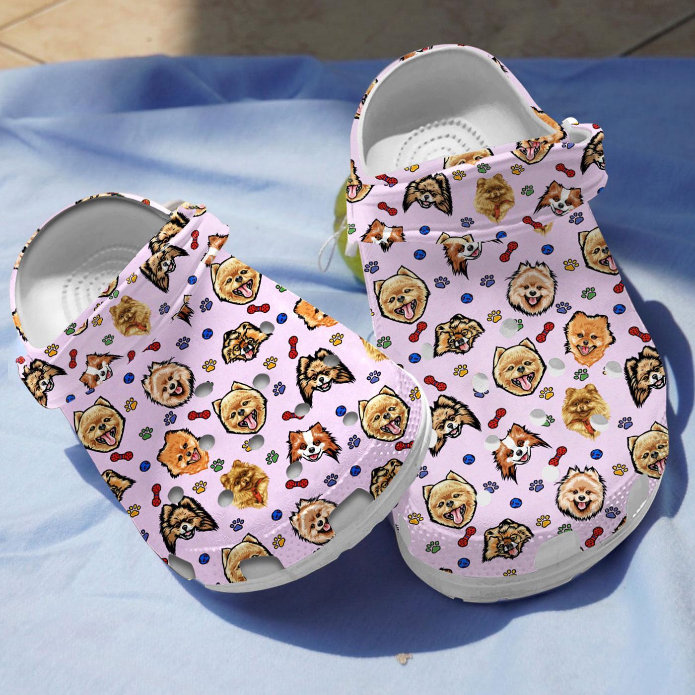Pomeranian Dog Crocs Crocband Clogs Shoes Comfortable For Men Women and Kids