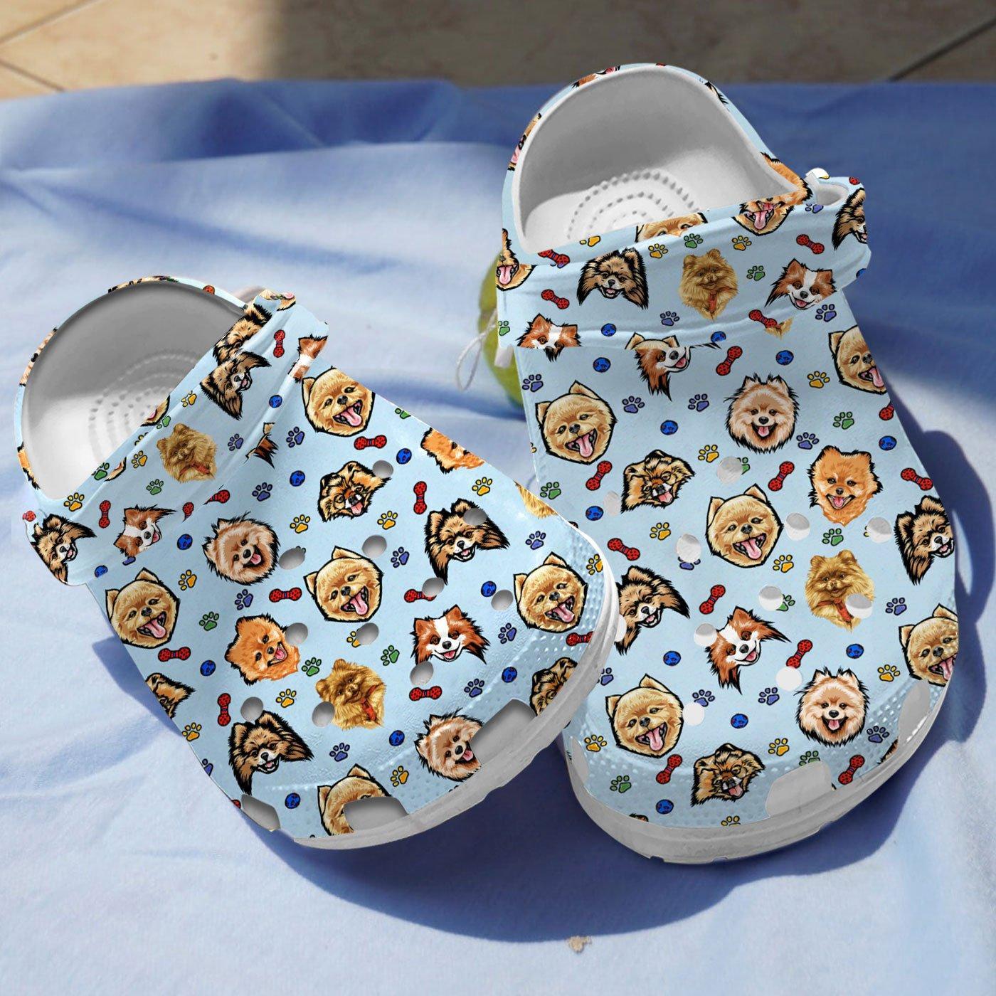 Pomeranian Dog Crocs Crocband Clogs Shoes Comfortable For Men Women and Kids