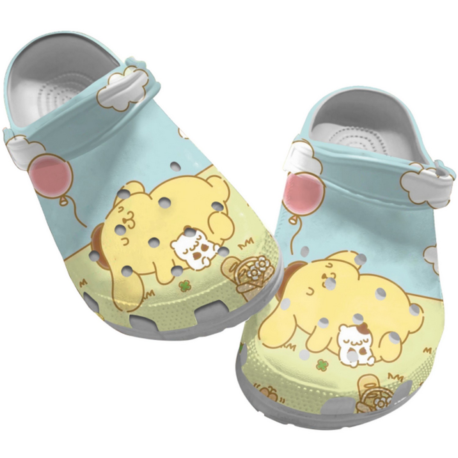 Pompompurin Cartoon Crocs Crocband Clogs Shoes Comfortable For Men Women and Kids