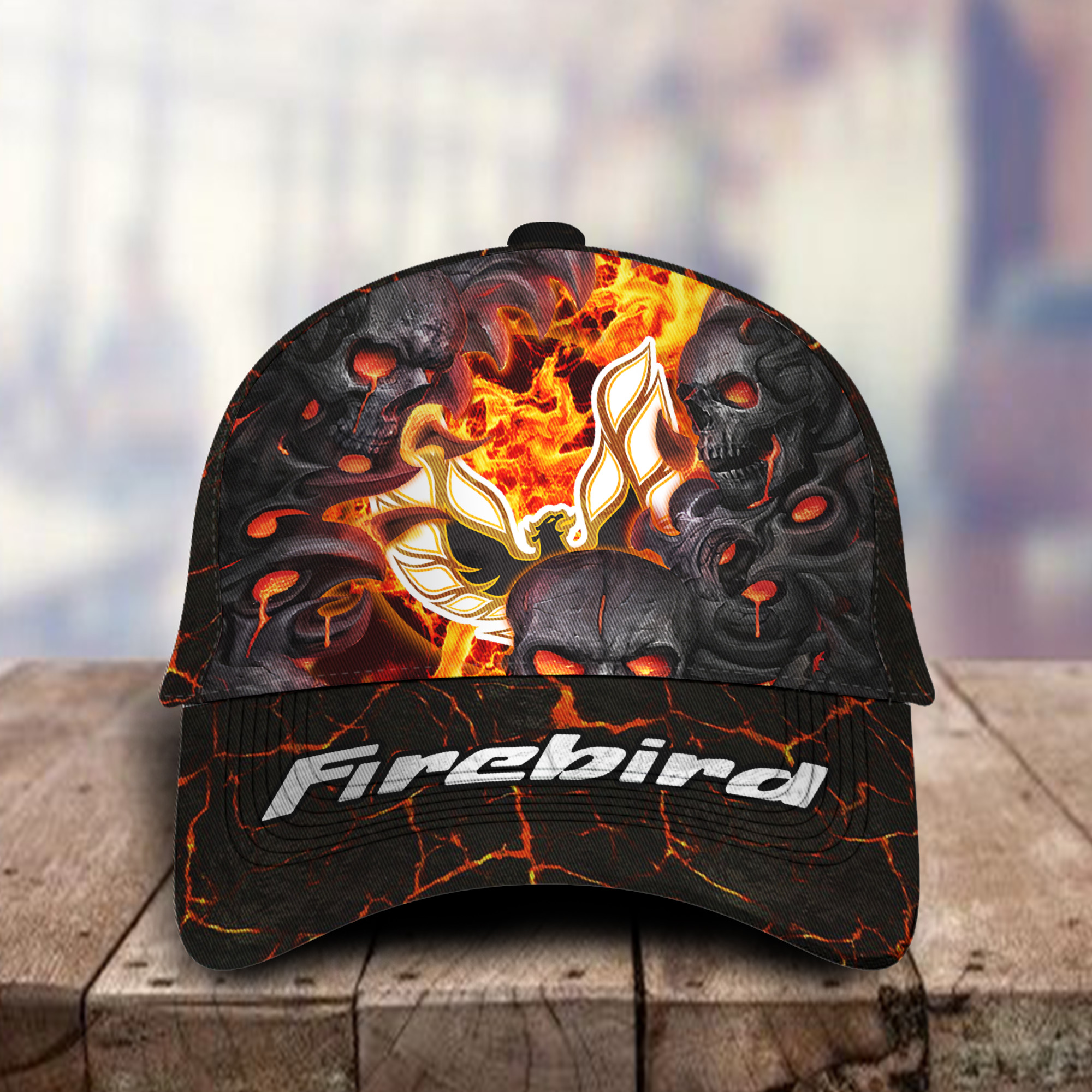 Pontiac Firebird 3D Classic Cap Skull Fire Car Motor Brand Hats Trucker Hats Custom Hats Gifts For Men & Women