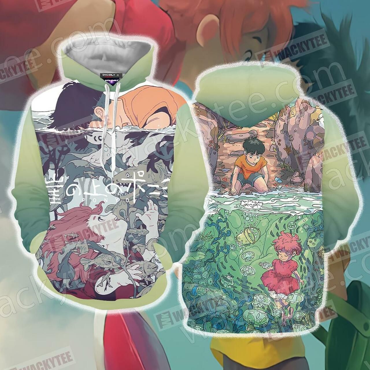 Ponyo - Ponyo And Sosuke 3D All Over Print Hoodie, Zip Hoodie