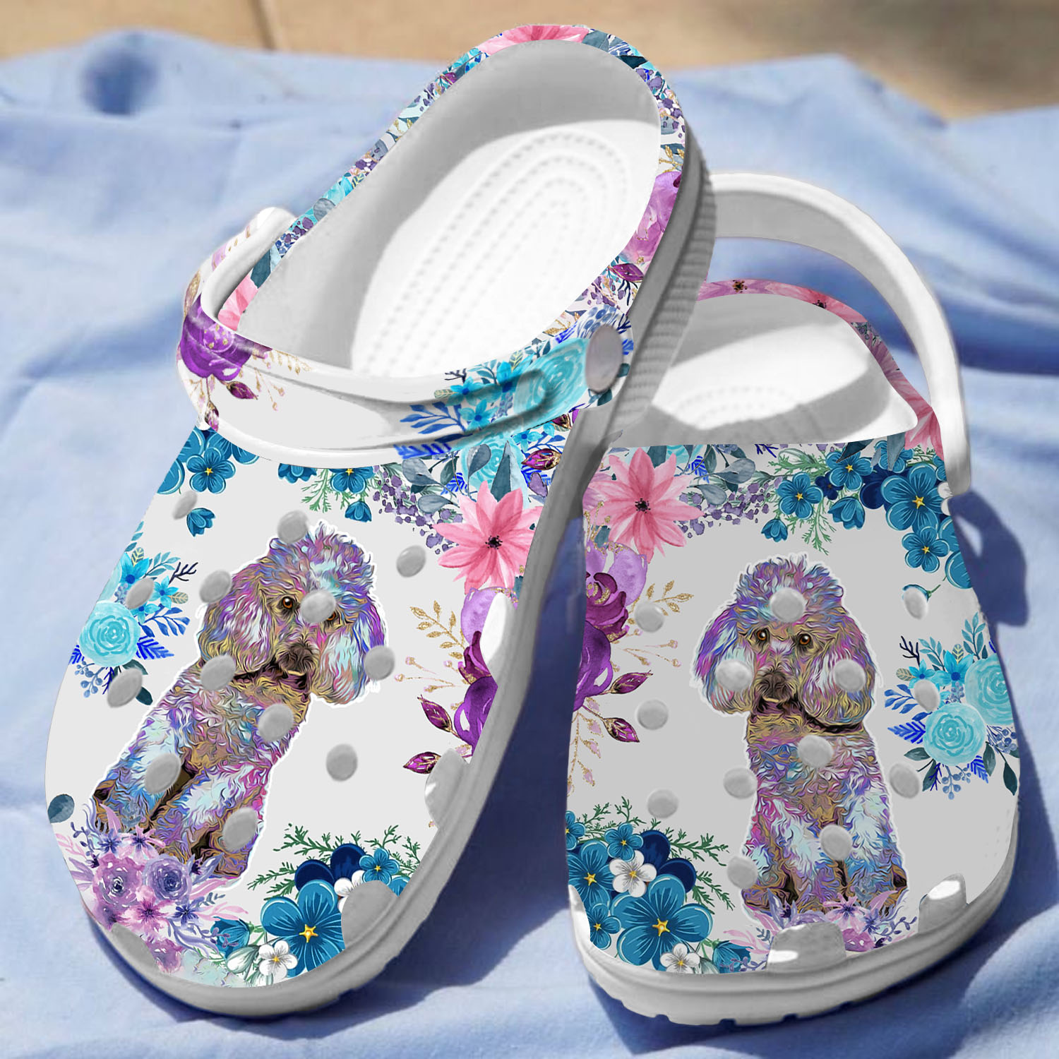 Poodle Dog Animal Crocs Crocband Clogs Shoes Comfortable For Men Women and Kids