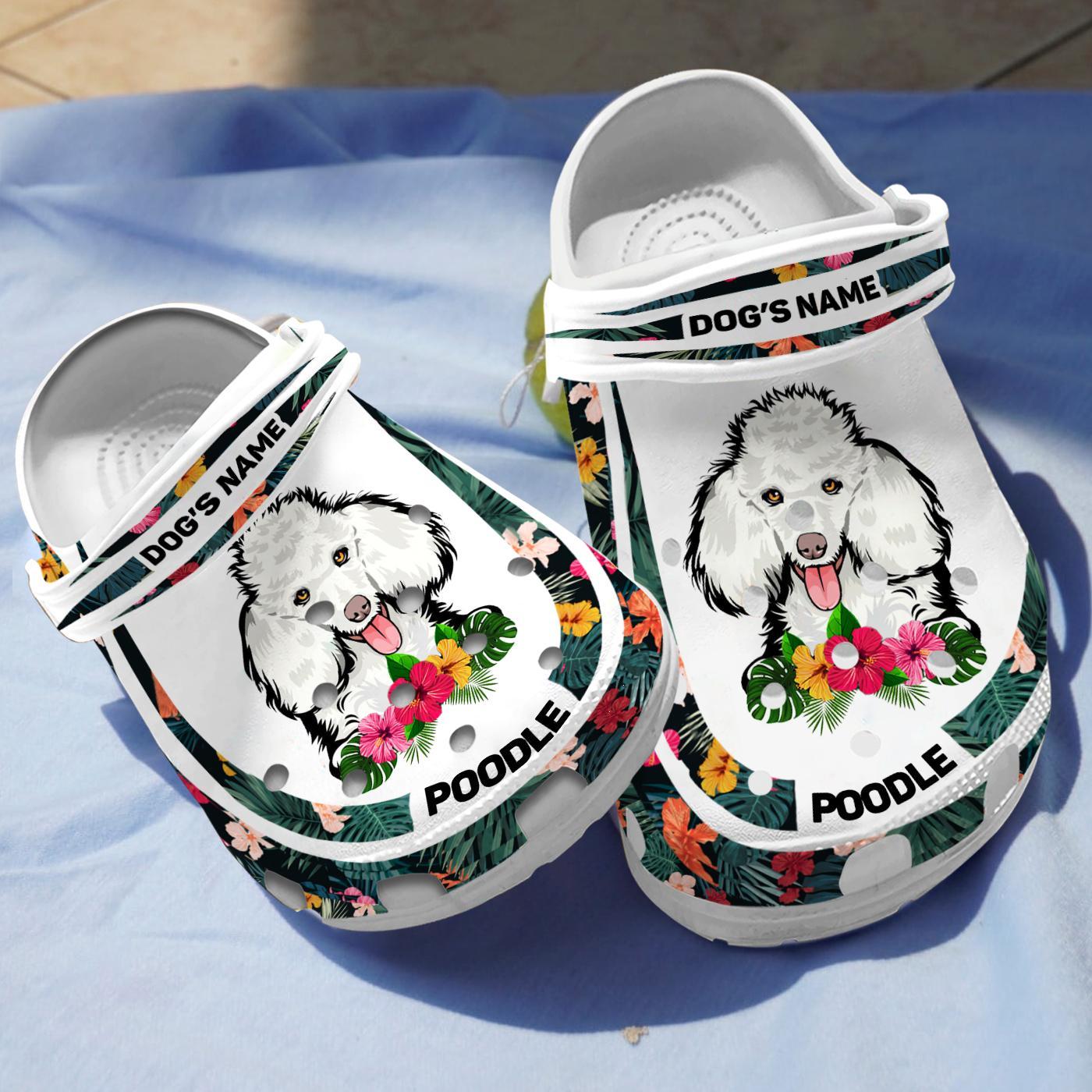 Poodle Dog Animal Crocs Crocband Clogs Shoes Comfortable For Men Women and Kids