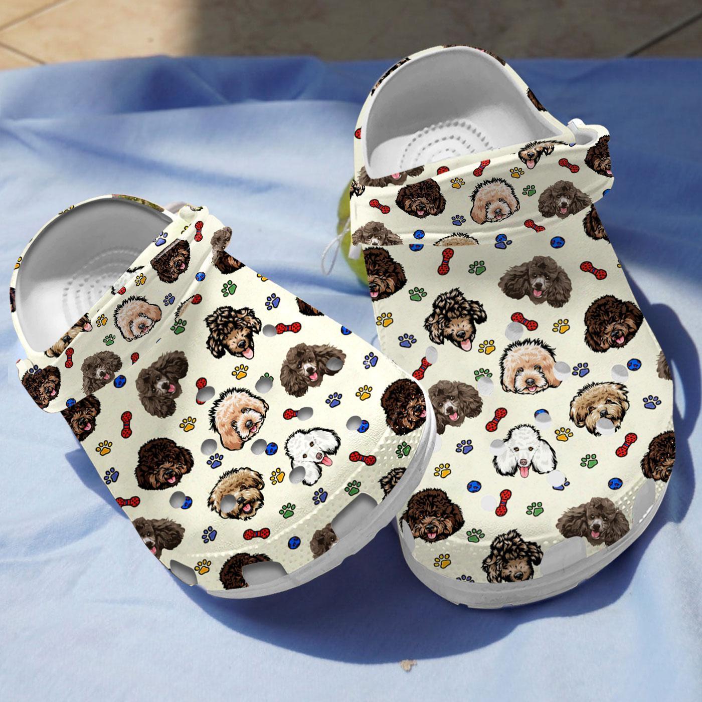 Poodle Dog Crocs Crocband Clogs Shoes Comfortable For Men Women and Kids