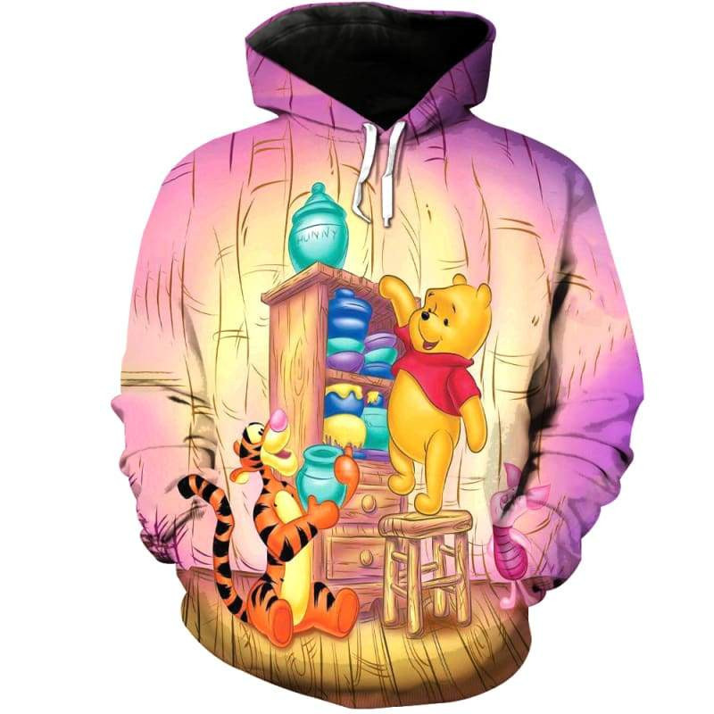 Pooh 3D All Over Print Hoodie, Zip Hoodie