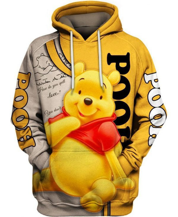 Pooh 3D All Over Print Hoodie, Zip Hoodie