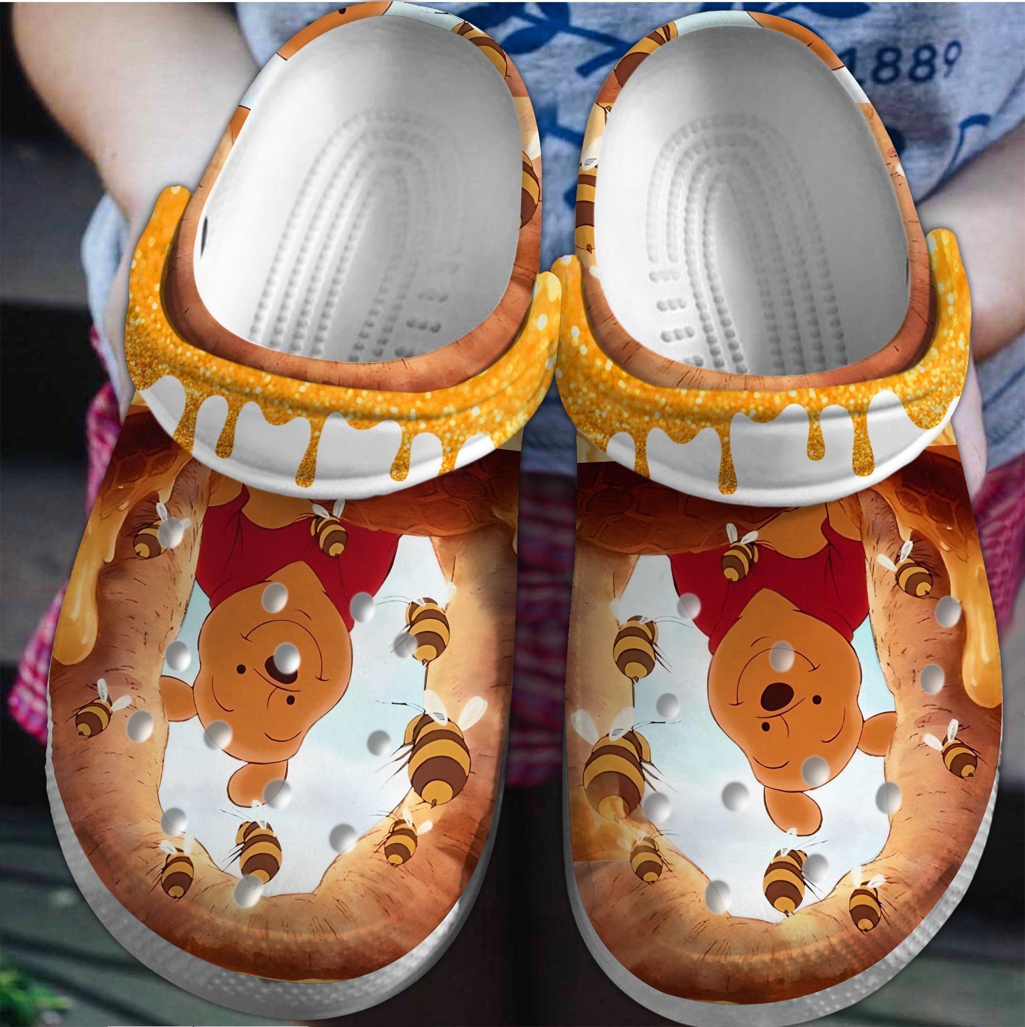 Pooh And Friends Cartoon Crocs Crocband Clogs Shoes Comfortable For Men Women and Kids