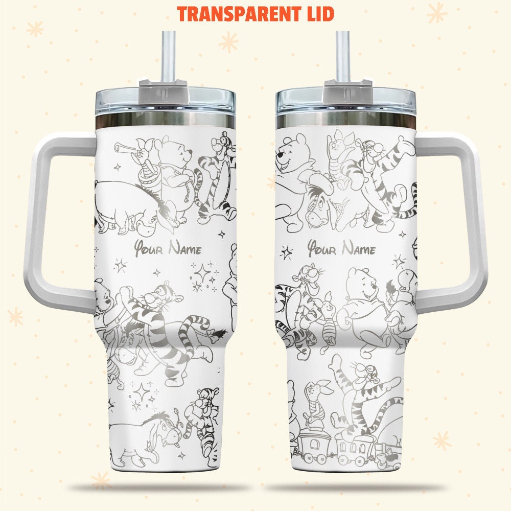 Pooh And Friends Cartoon Custom Stanley Cup 40 oz 30 oz Tumbler With HandleTVC2301981