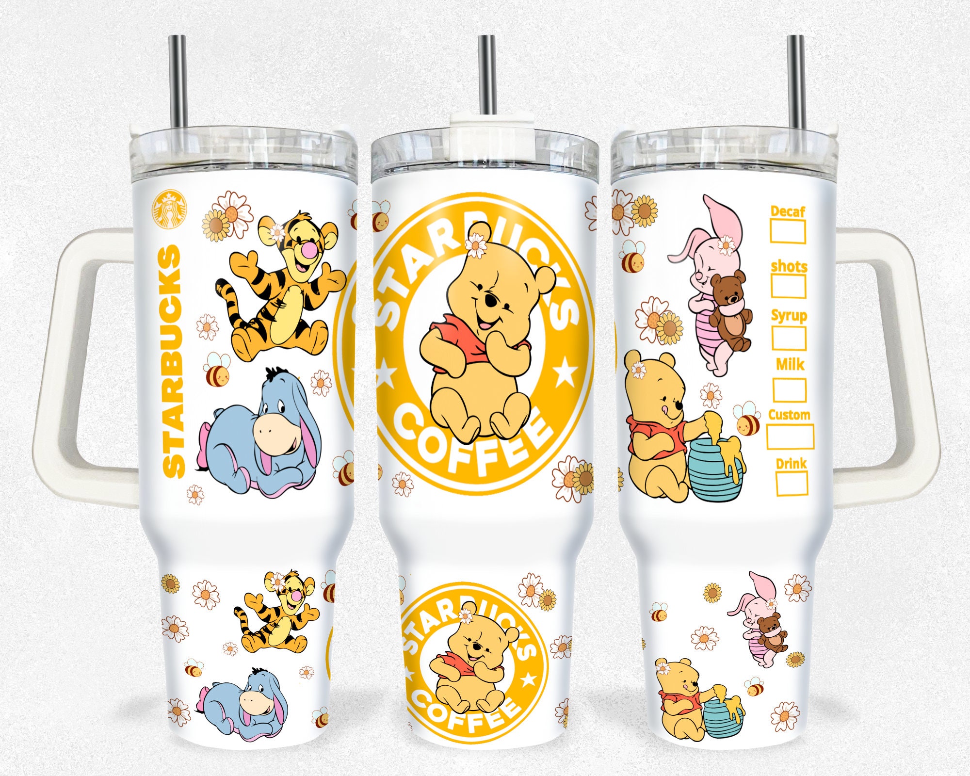 Pooh And Friends Disney Cartoon Custom Stanley Cup 40 oz 30 oz Tumbler With HandleTVC2301155