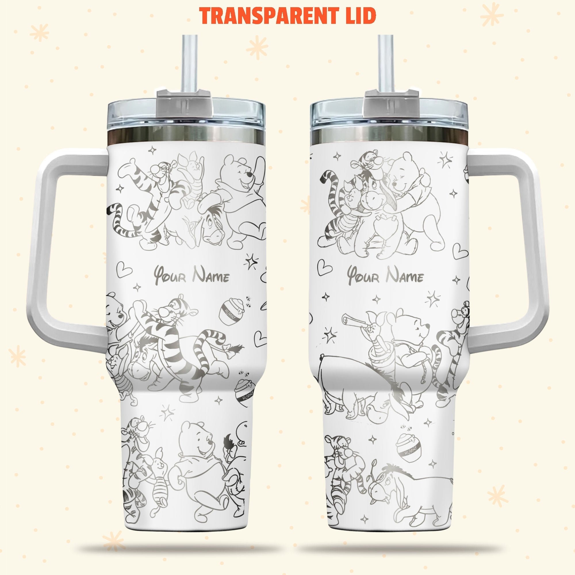 Pooh And Friends Disney Cartoon Custom Stanley Cup 40 oz 30 oz Tumbler With HandleTVC2301975