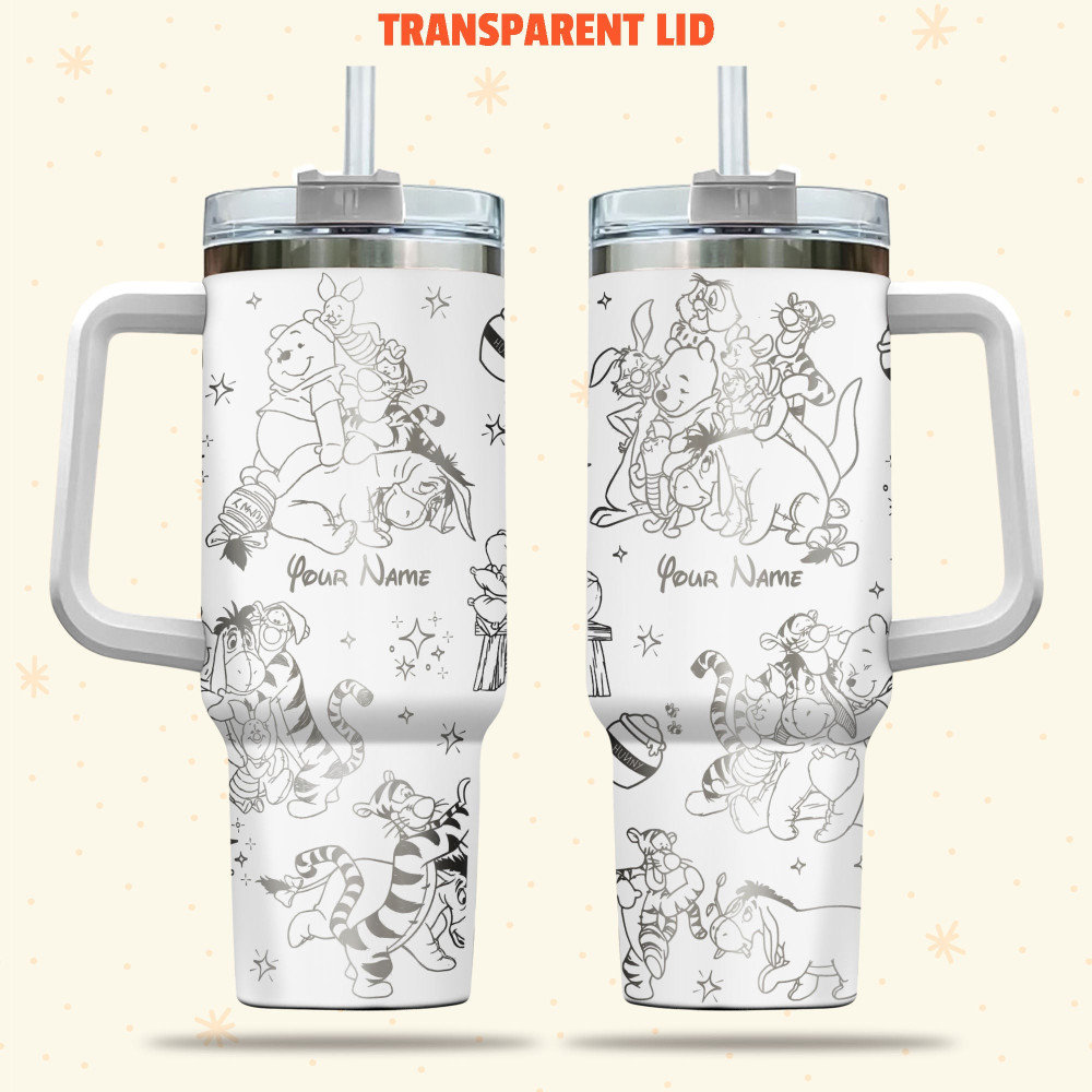 Pooh And Friends Disney Cartoon Custom Stanley Cup 40 oz 30 oz Tumbler With HandleTVC2301981