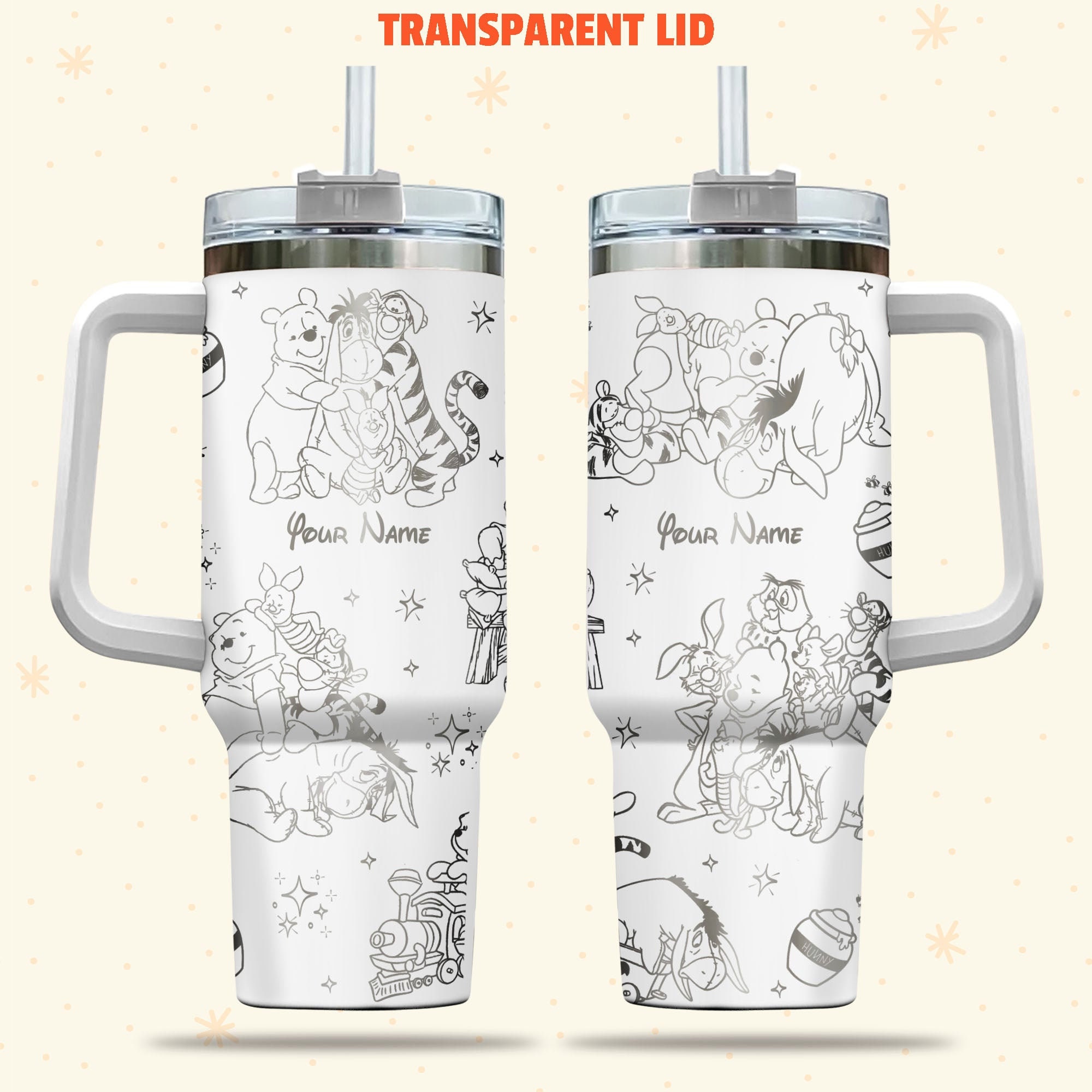 Pooh And Friends Disney Cartoon Custom Stanley Cup 40 oz 30 oz Tumbler With HandleTVC2301982