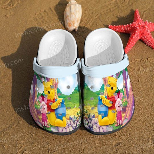 Pooh Bear And Piglet Crocs Crocband Shoes Clogs Custom Name For Men Women And Kids