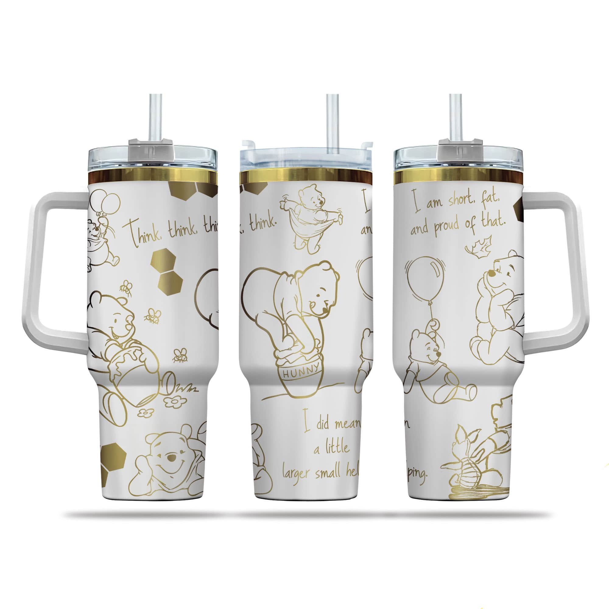 Pooh Cartoon Custom Stanley Cup 40 oz 30 oz Tumbler With HandleTVC2301289