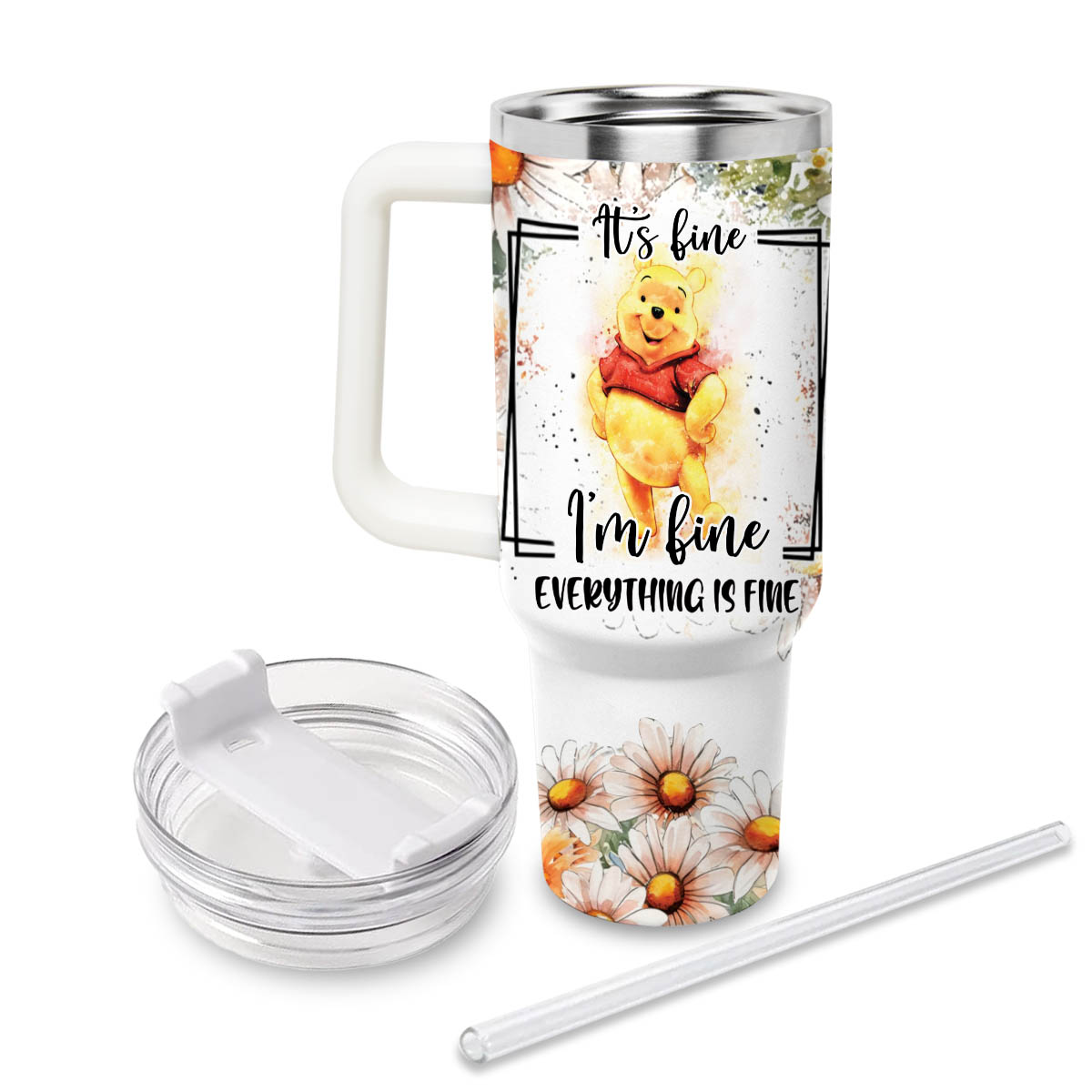 Pooh Winnie the Pooh Cartoon Custom Stanley Cup 40 oz 30 oz Tumbler With HandleTVC2301808 - Image 2