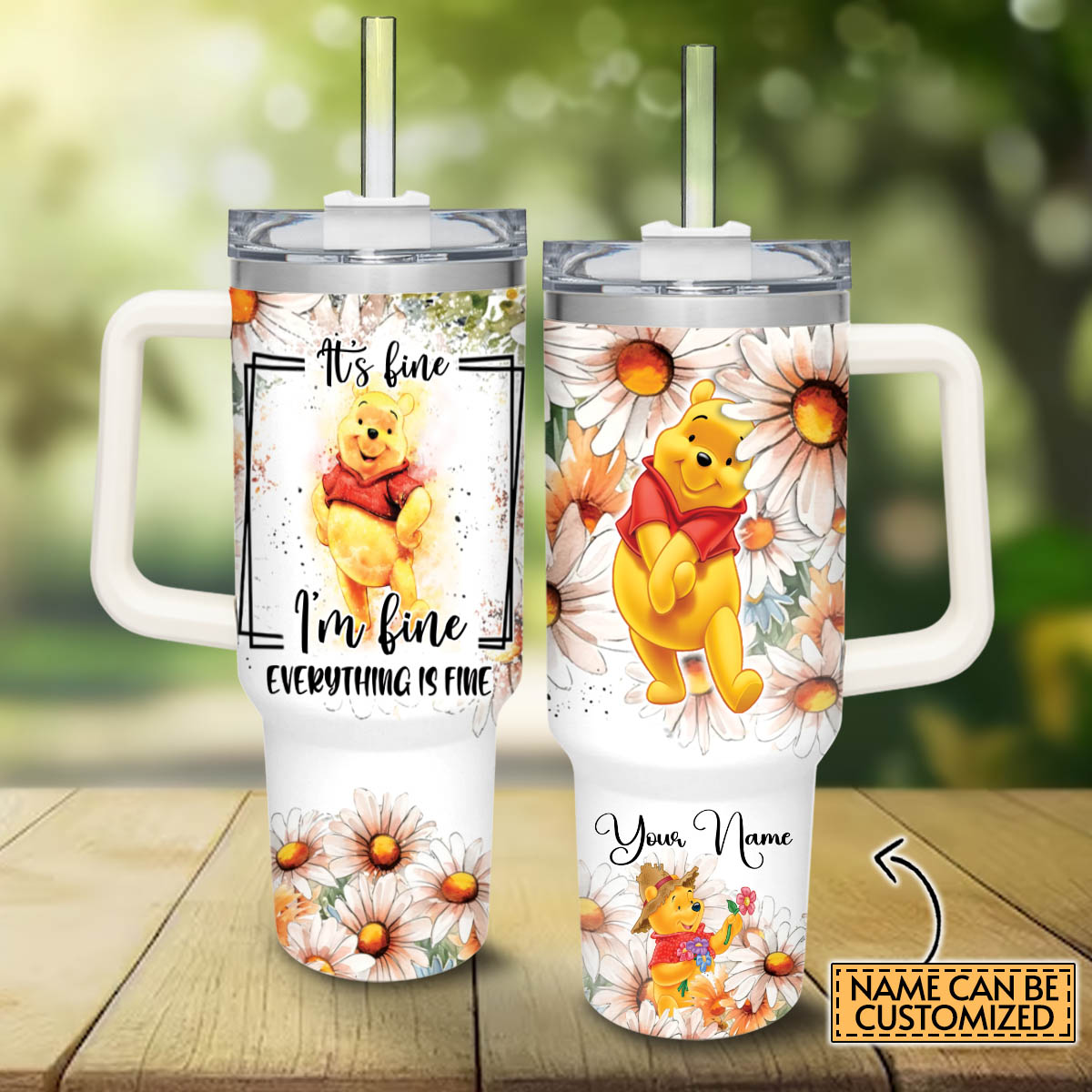 Pooh Winnie the Pooh Cartoon Custom Stanley Cup 40 oz 30 oz Tumbler With HandleTVC2301808