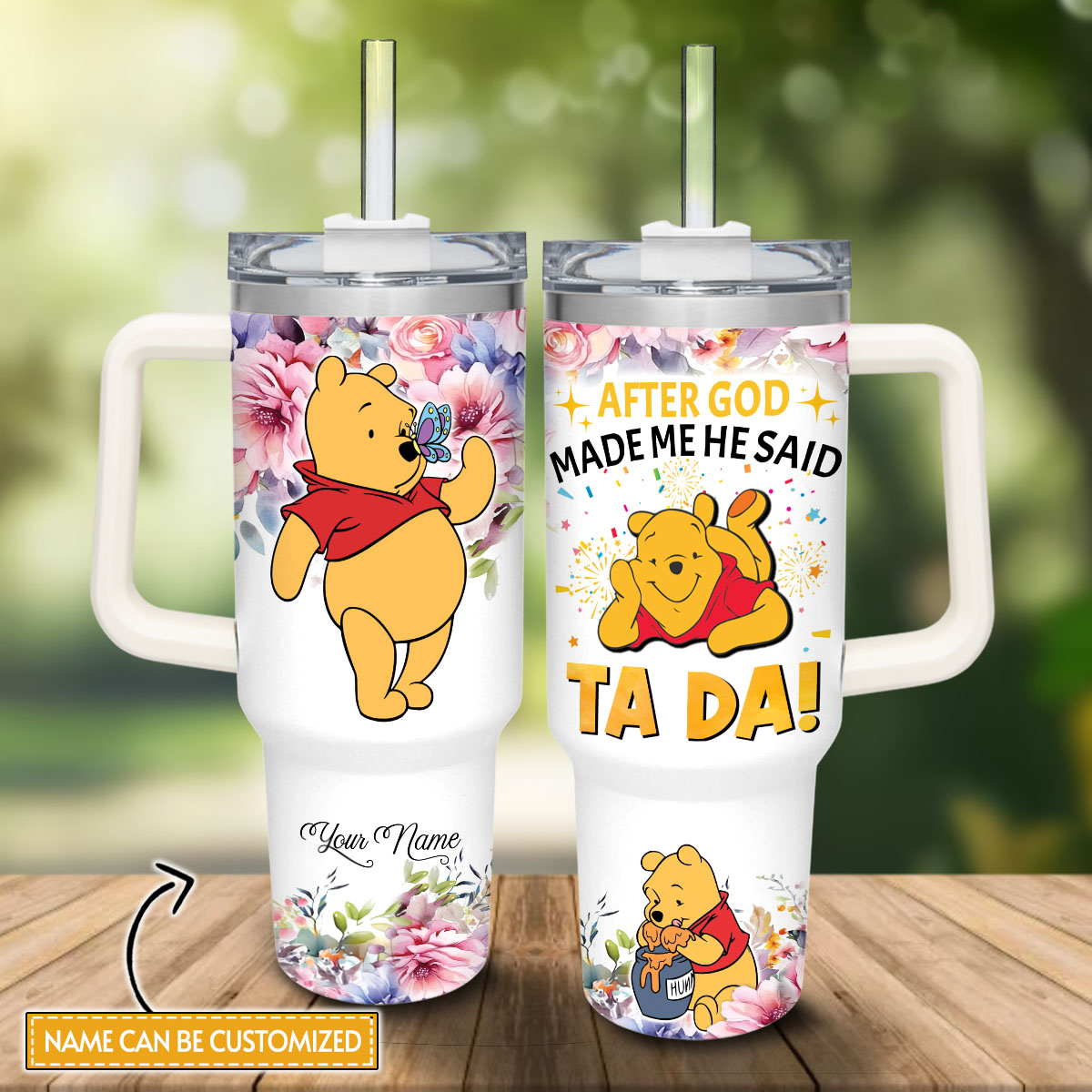 Pooh Winnie the Pooh Cartoon Custom Stanley Cup 40 oz 30 oz Tumbler With HandleTVC2301810