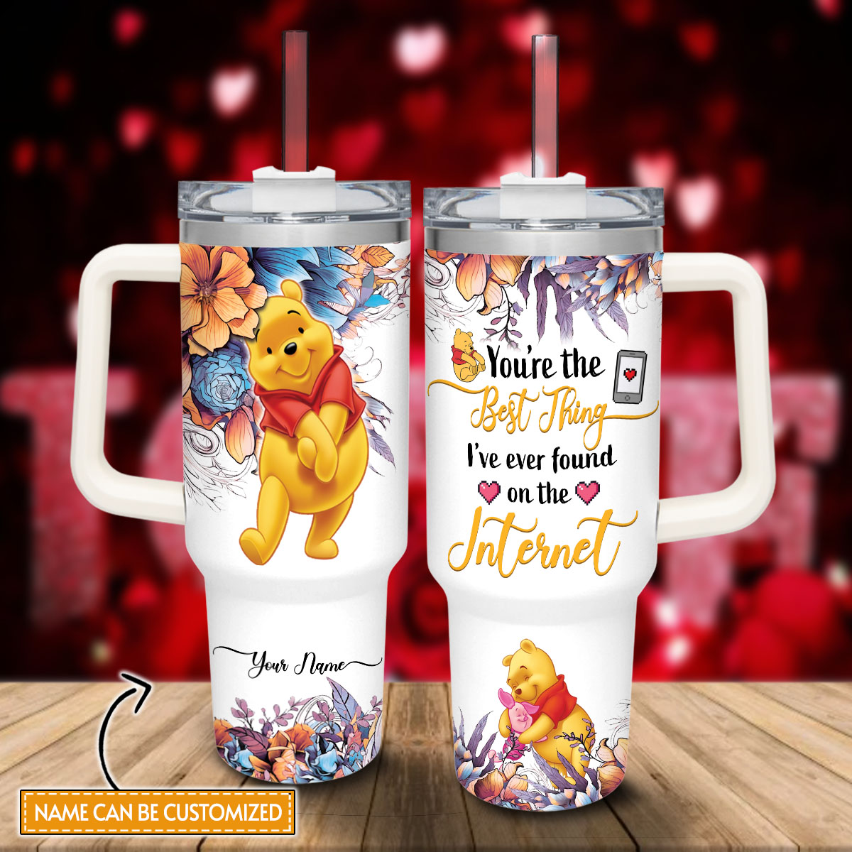 Pooh Winnie the Pooh Cartoon Custom Stanley Cup 40 oz 30 oz Tumbler With HandleTVC2301811