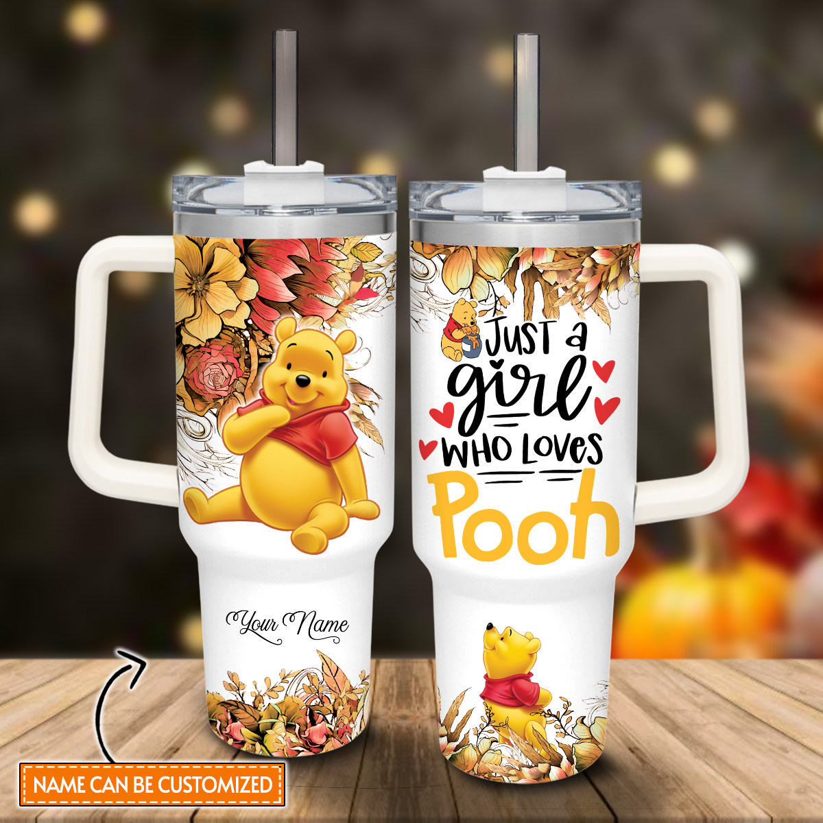 Pooh Winnie the Pooh Cartoon Custom Stanley Cup 40 oz 30 oz Tumbler With HandleTVC2301814