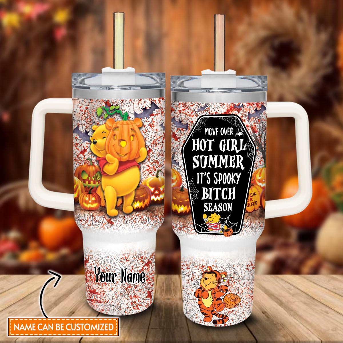 Pooh Winnie the Pooh Cartoon Custom Stanley Cup 40 oz 30 oz Tumbler With HandleTVC2301815