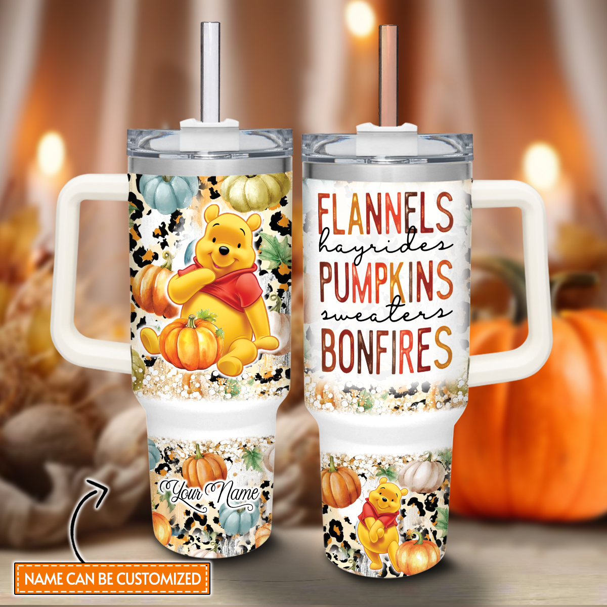 Pooh Winnie the Pooh Cartoon Custom Stanley Cup 40 oz 30 oz Tumbler With HandleTVC2301816