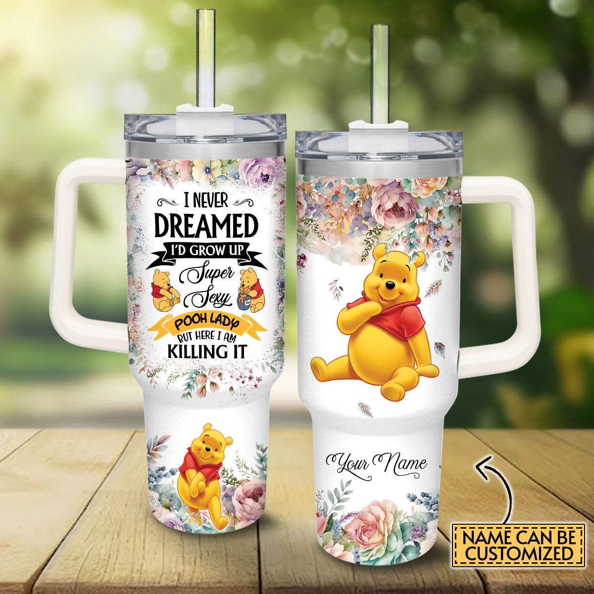 Pooh Winnie the Pooh Cartoon Custom Stanley Cup 40 oz 30 oz Tumbler With HandleTVC2301817