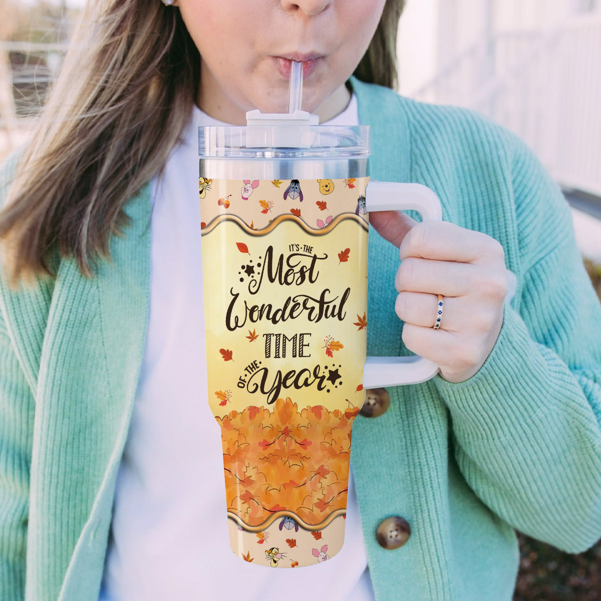 Pooh Winnie the Pooh Cartoon Custom Stanley Cup 40 oz 30 oz Tumbler With HandleTVC2301817 - Image 5