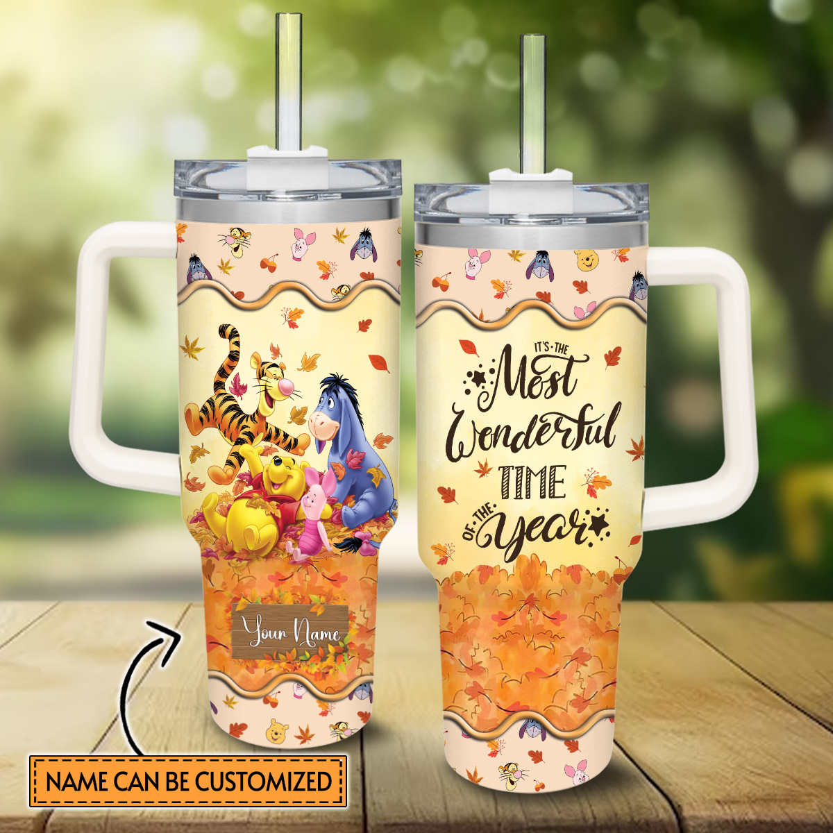 Pooh Winnie the Pooh Cartoon Custom Stanley Cup 40 oz 30 oz Tumbler With HandleTVC2301817