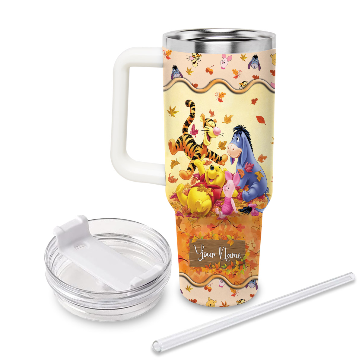 Pooh Winnie the Pooh Cartoon Custom Stanley Cup 40 oz 30 oz Tumbler With HandleTVC2301817 - Image 2
