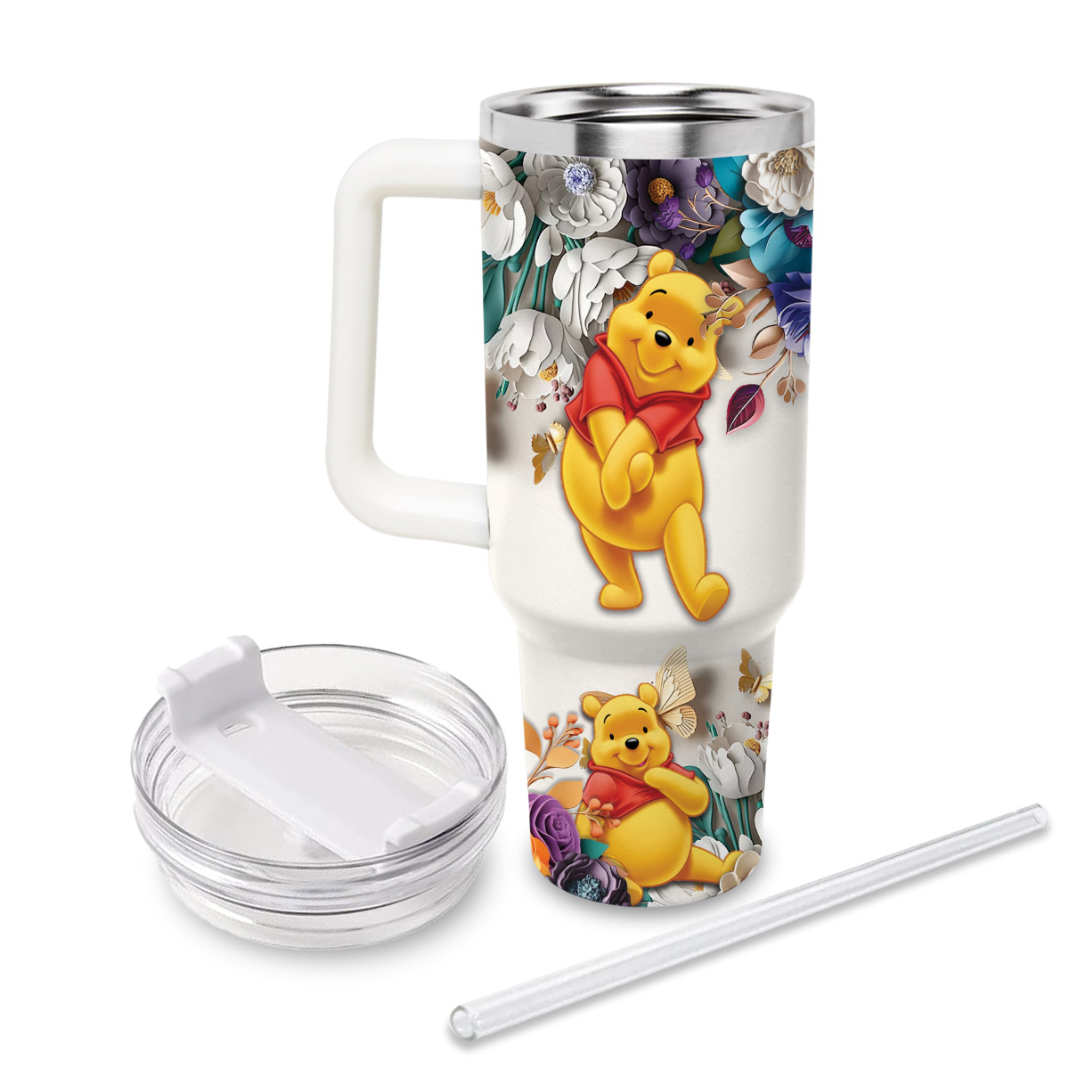 Pooh Winnie the Pooh Cartoon Custom Stanley Cup 40 oz 30 oz Tumbler With HandleTVC2301822 - Image 2