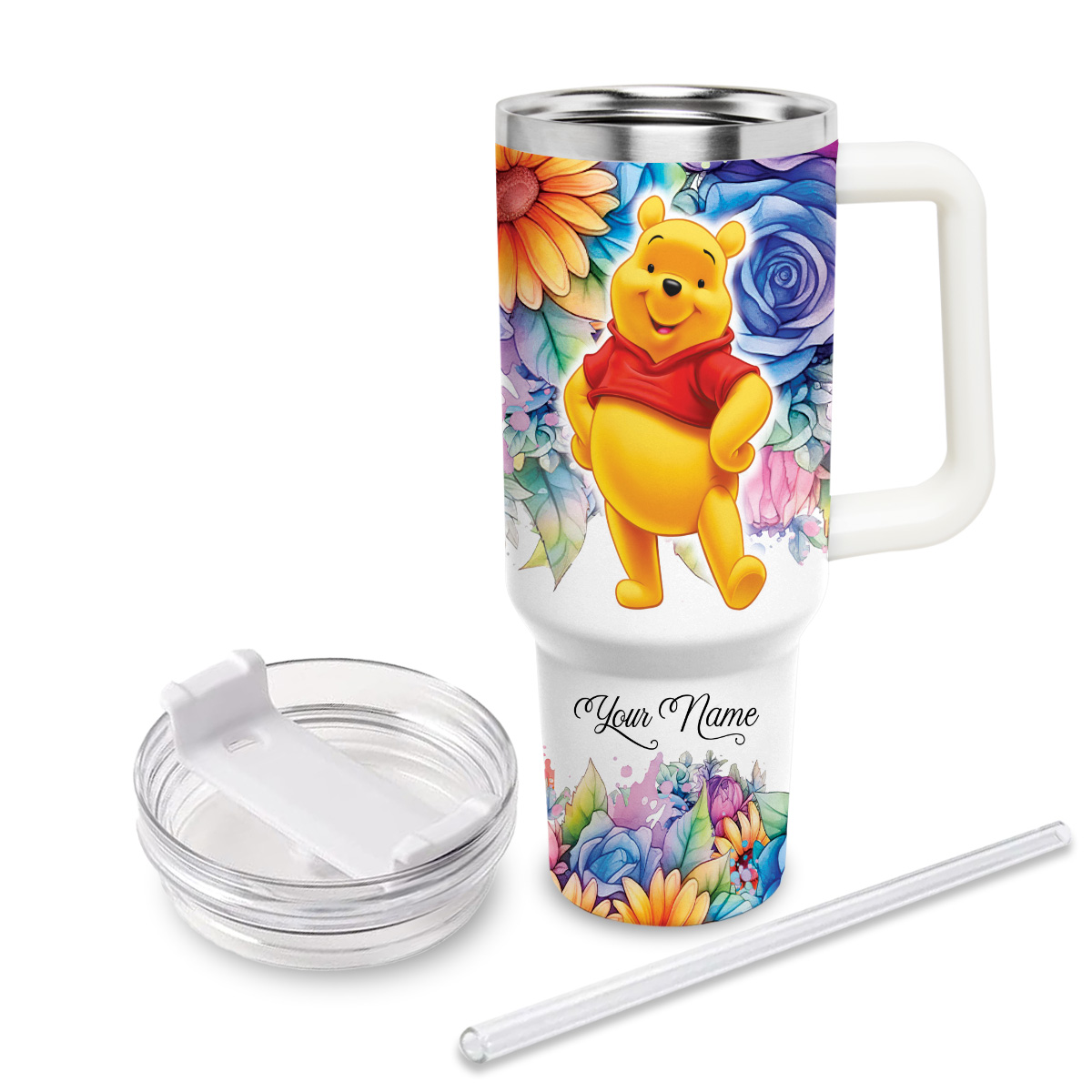 Pooh Winnie the Pooh Cartoon Custom Stanley Cup 40 oz 30 oz Tumbler With HandleTVC2301825 - Image 3