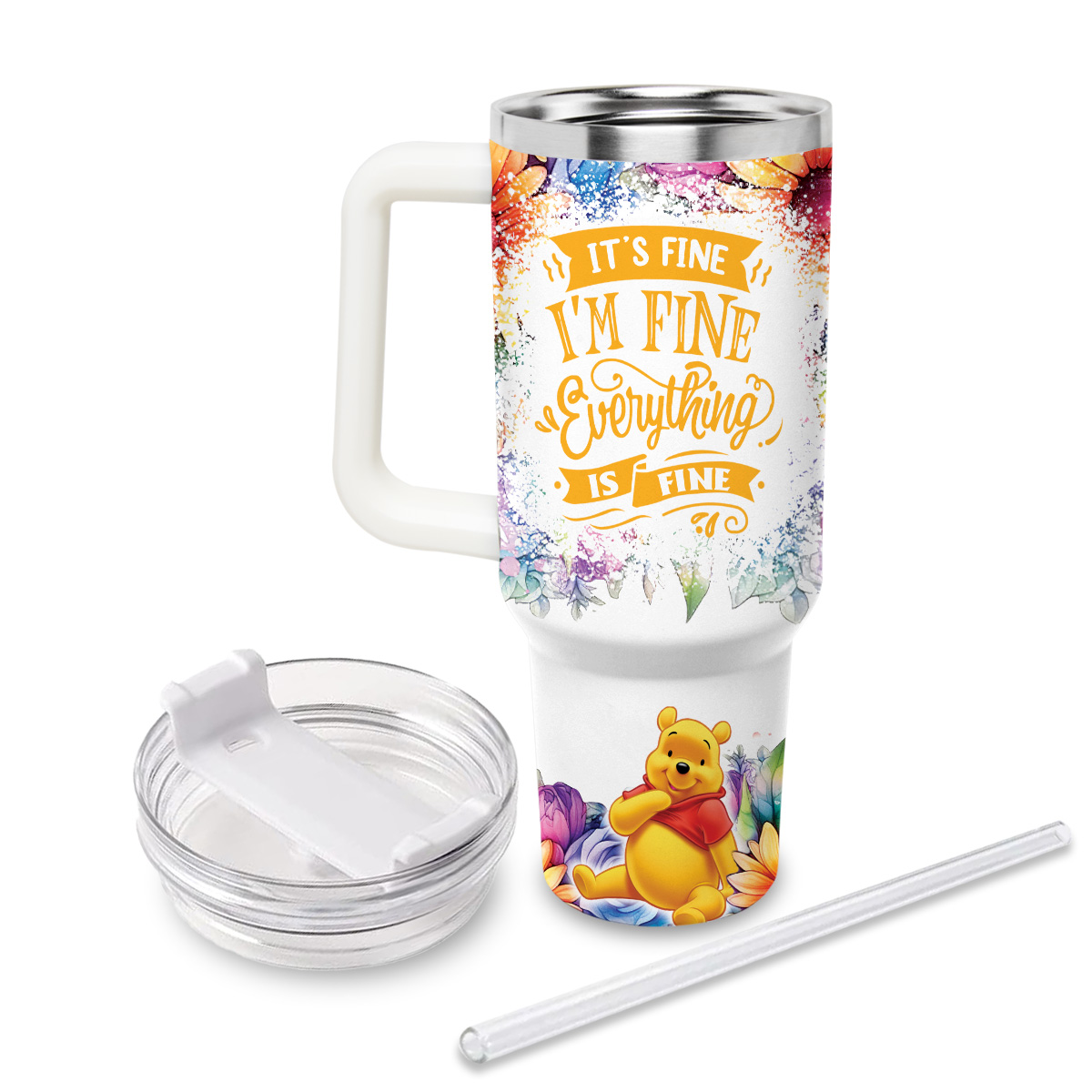 Pooh Winnie the Pooh Cartoon Custom Stanley Cup 40 oz 30 oz Tumbler With HandleTVC2301825 - Image 2