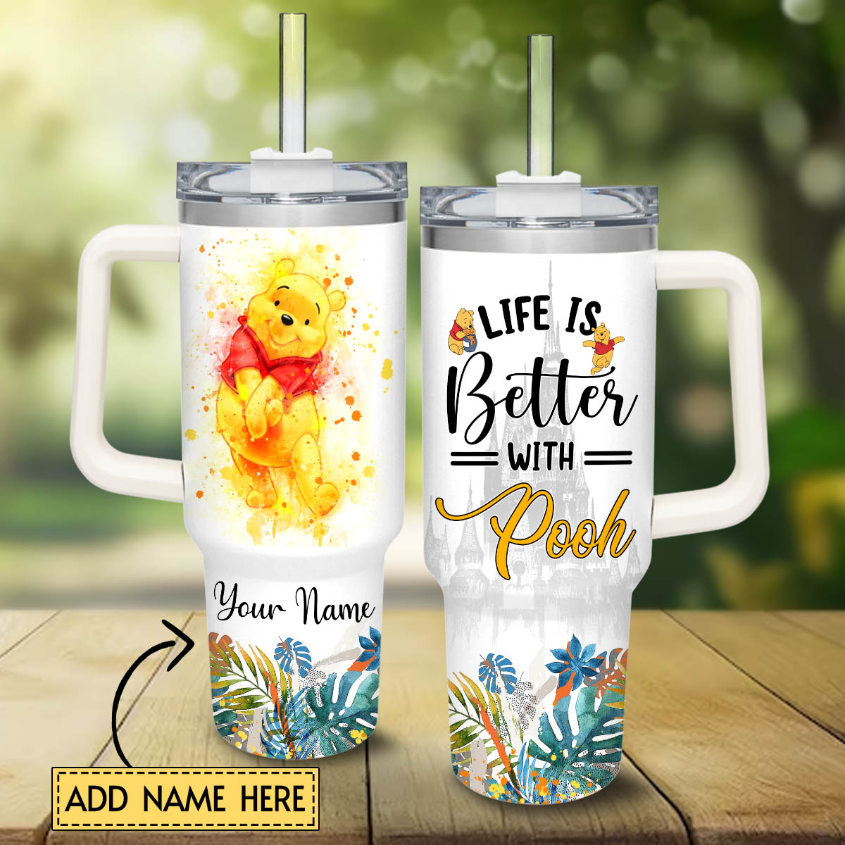 Pooh Winnie the Pooh Cartoon Custom Stanley Cup 40 oz 30 oz Tumbler With HandleTVC2301829