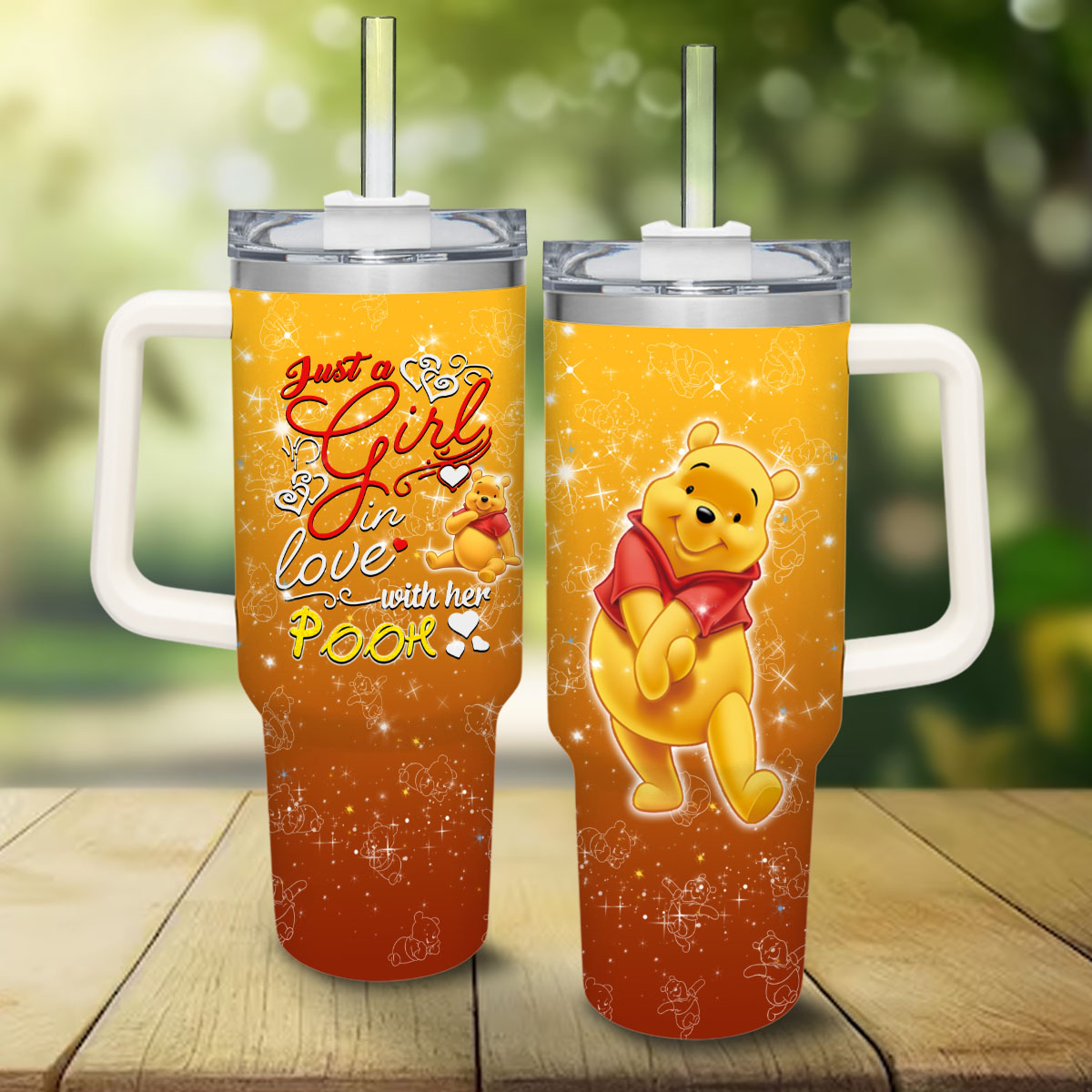 Pooh Winnie the Pooh Cartoon Custom Stanley Cup 40 oz 30 oz Tumbler With HandleTVC2301830