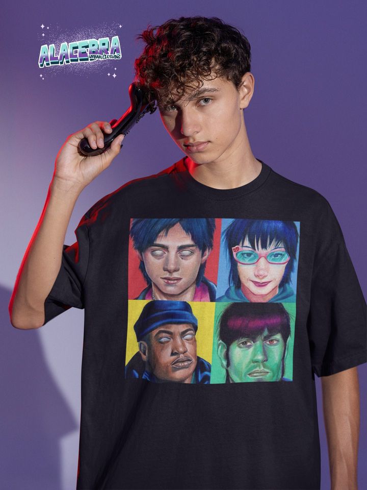 Popart Members Gorillaz Band Unisex Vintage T-Shirt - Image 5
