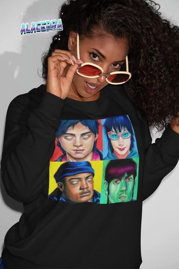 Popart Members Gorillaz Band Unisex Vintage T-Shirt - Image 10