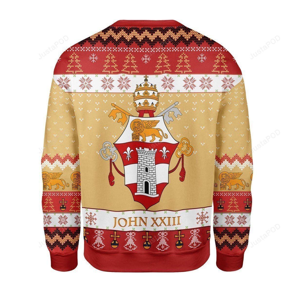 Pope John Xxiii Ugly Christmas Sweater Adult 3D Funny Matching for family