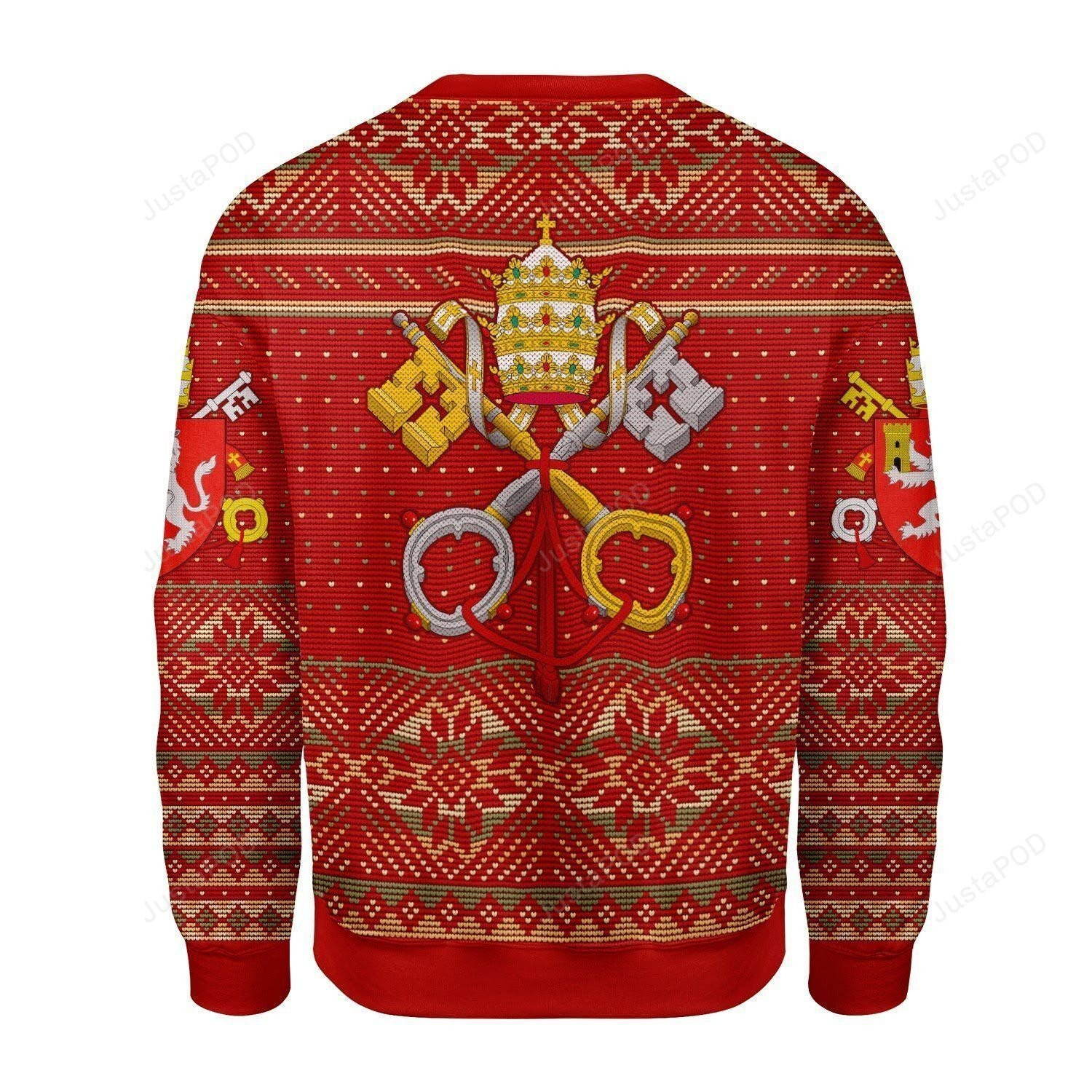Pope Leo Xii Coat Of Arms Ugly Christmas Sweater Adult 3D Funny Matching for family