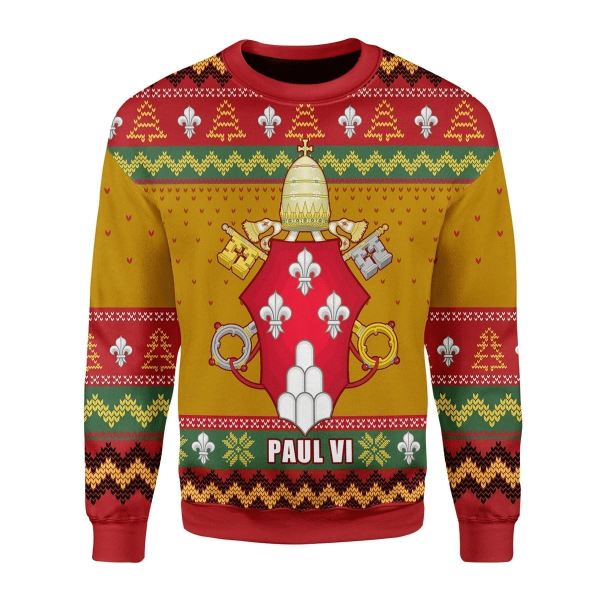 Pope Paul Vi Ugly Christmas Sweater Adult 3D Funny Matching for family