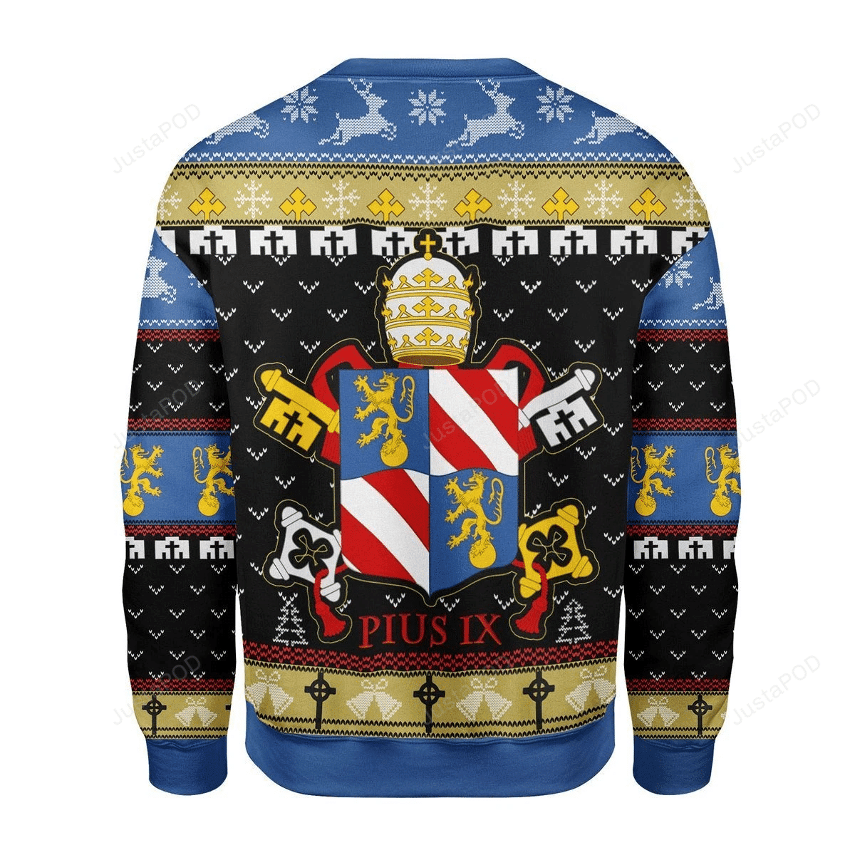 Pope Pius Ix Coat Of Arms Ugly Christmas Sweater Adult 3D Funny Matching for family