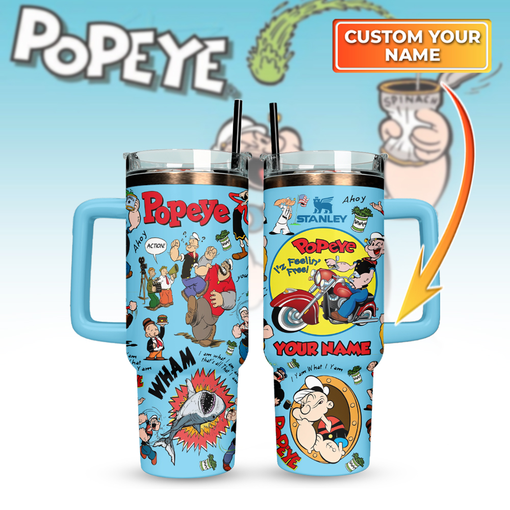 Popeye The Sailor Custom Stanley Cup 40 oz 30 oz Tumbler With HandleTVC2301128