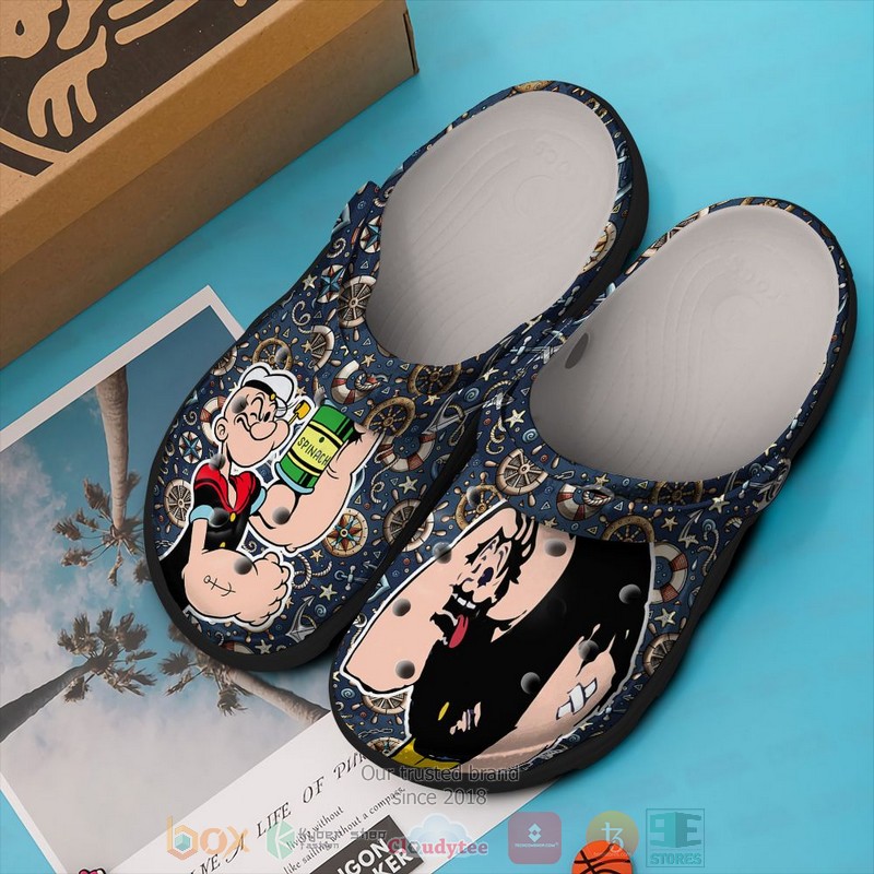 Popeye the Sailor TV Series Crocs Crocband Clogs Shoes Comfortable For Men Women and Kids