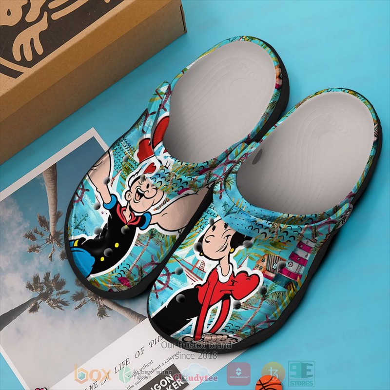 Popeye the Sailor TV Series Crocs Crocband Clogs Shoes Comfortable For Men Women and Kids