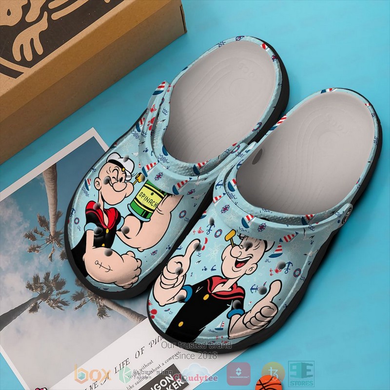 Popeye the Sailor TV Series Crocs Crocband Clogs Shoes Comfortable For Men Women and Kids