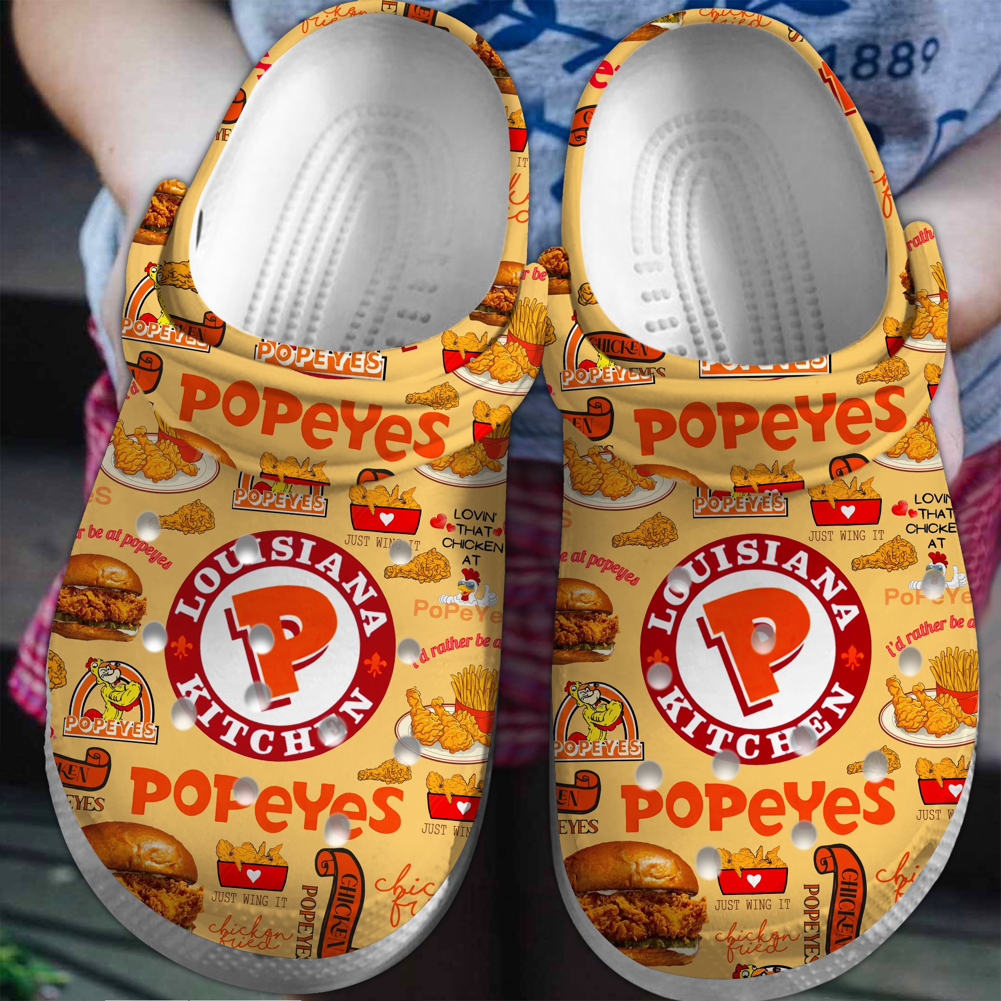 Popeyes Crocs Crocband Clogs Shoes Comfortable For Men Women and Kids