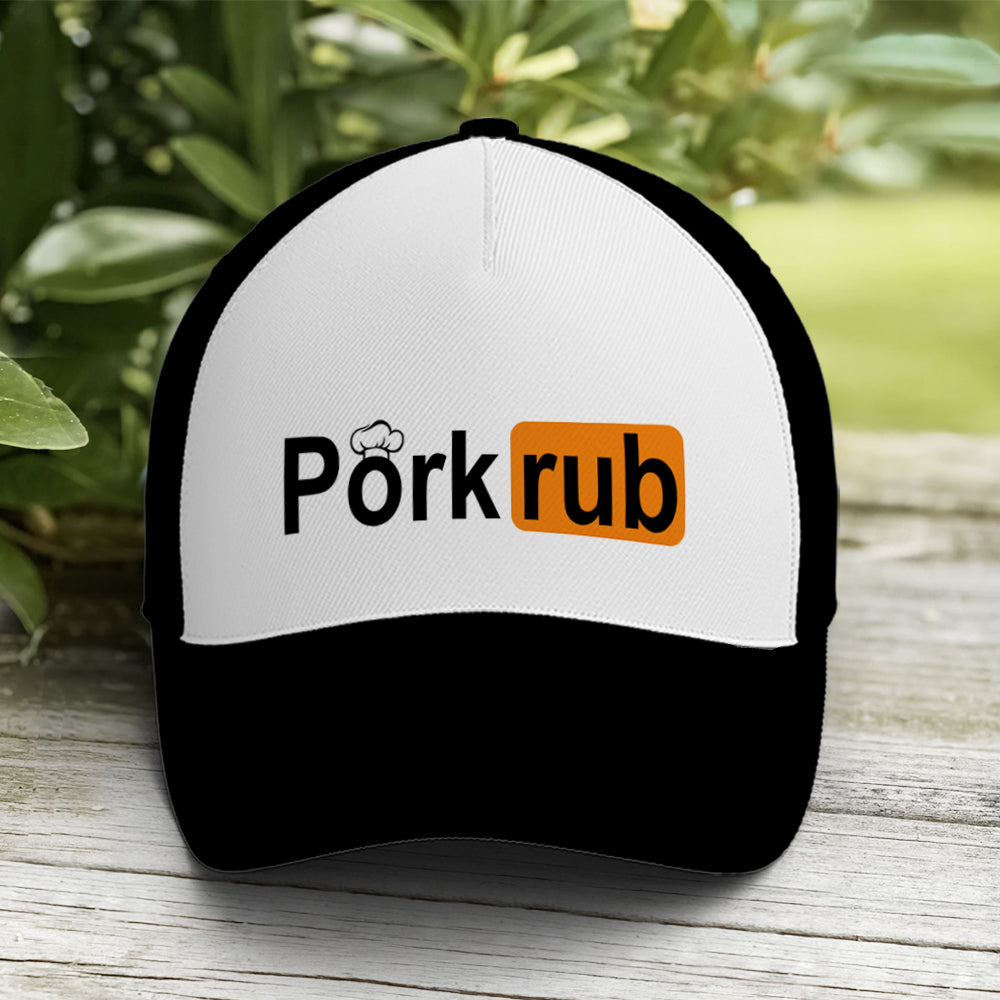 Pork Rub Funny BBQ Baseball Cap Trucker Hats Custom Hats Gifts For Men & Women
