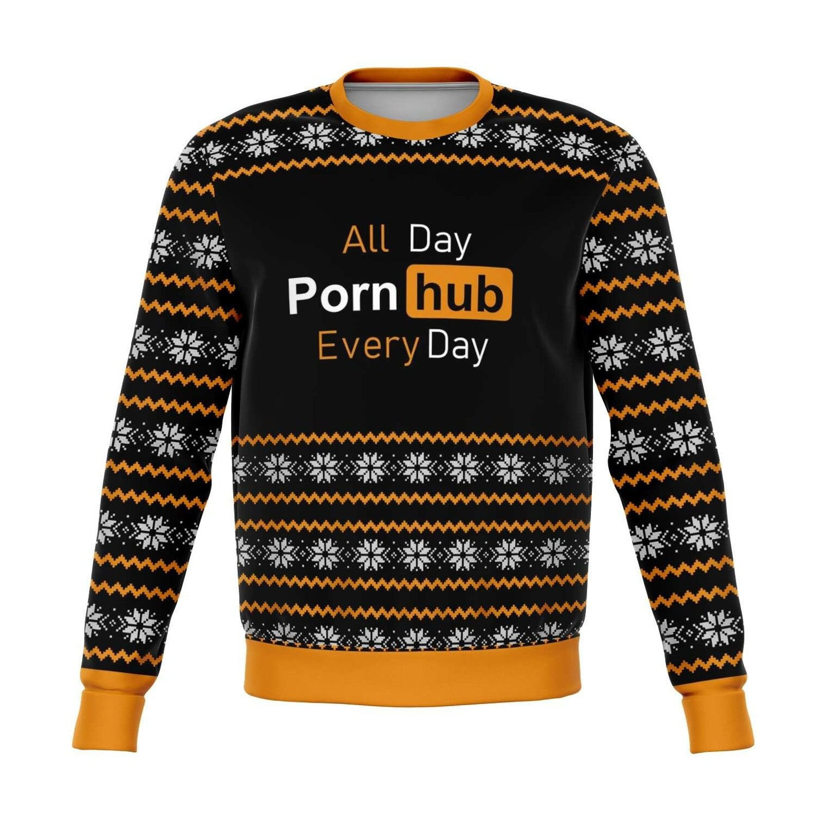 Pornhub Every Day Sweater Ugly Christmas Sweater Adult 3D Funny Matching for family